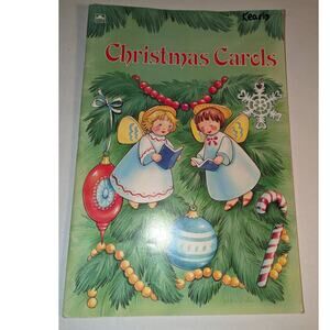 Vintage 1993 Golden Book Christmas Carols Illustrated Santa Sheet Music Songbook